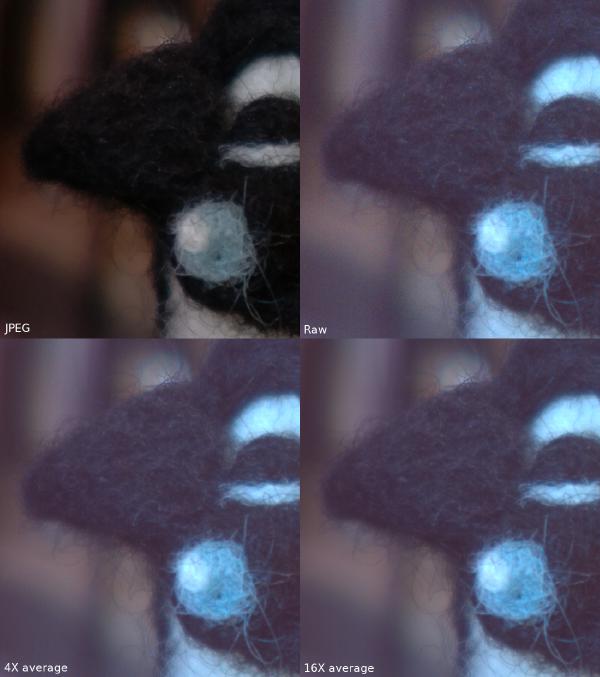 JPEG, raw, and averaging